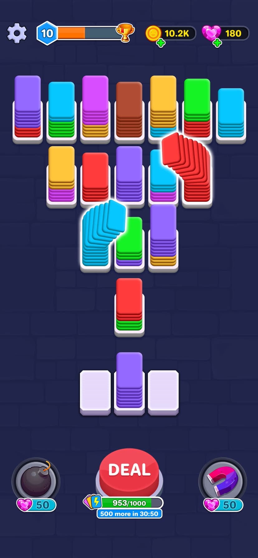 Card Shuffle: Color Sorting 3D screenshot 1 - screenshot