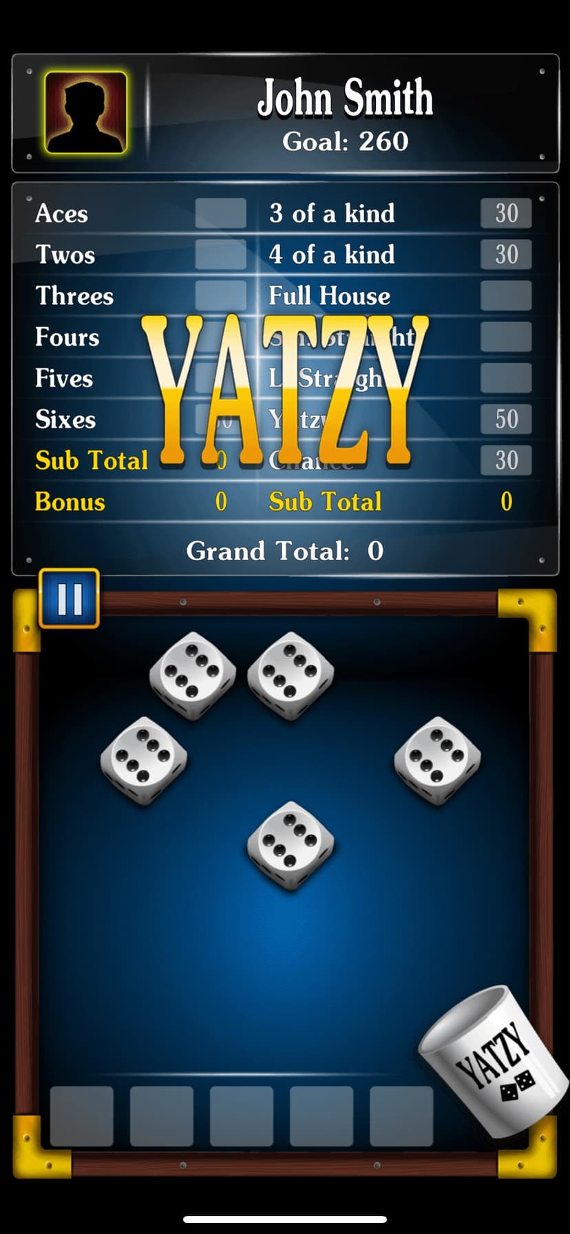 Yatzy Dice Game for Buddies screenshot 1 - screenshot