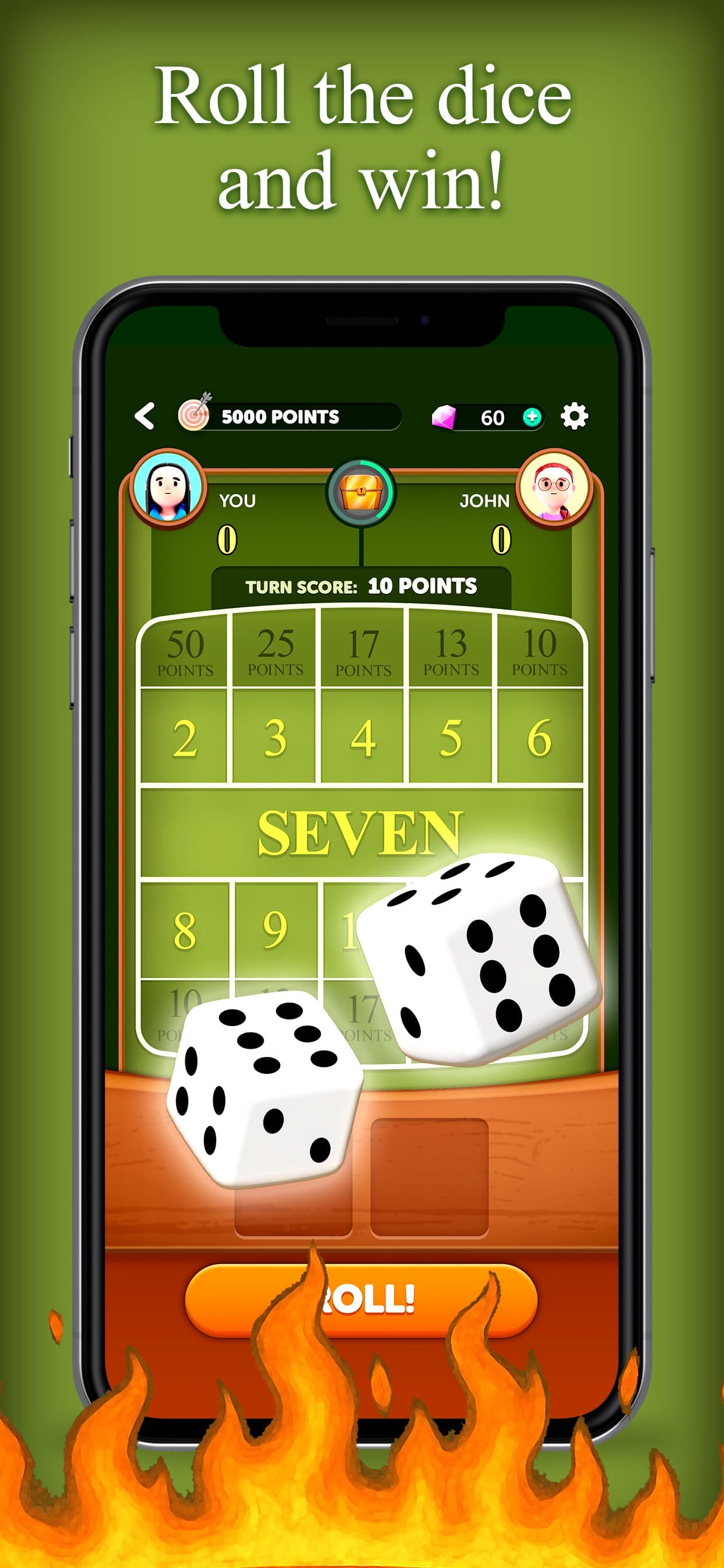 Hot Rolls Dice Strategy Game screenshot 1 - screenshot