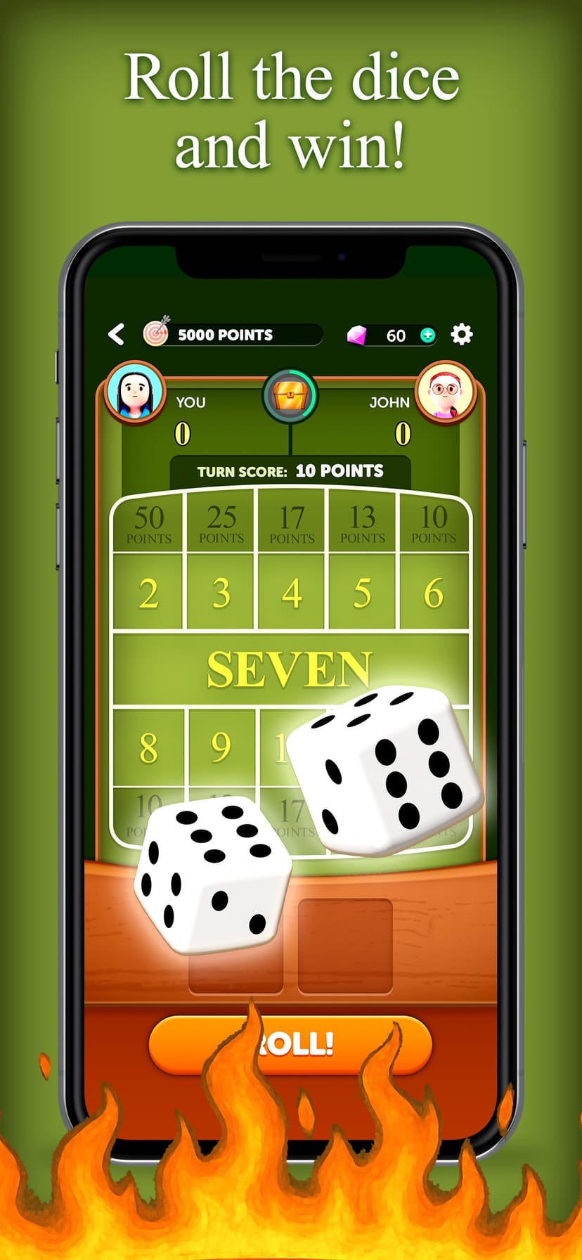 Hot Rolls Dice Strategy Game screenshot 1 - screenshot