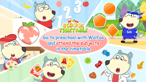 Wolfoo Study: School Timetable screenshot 1 - screenshot