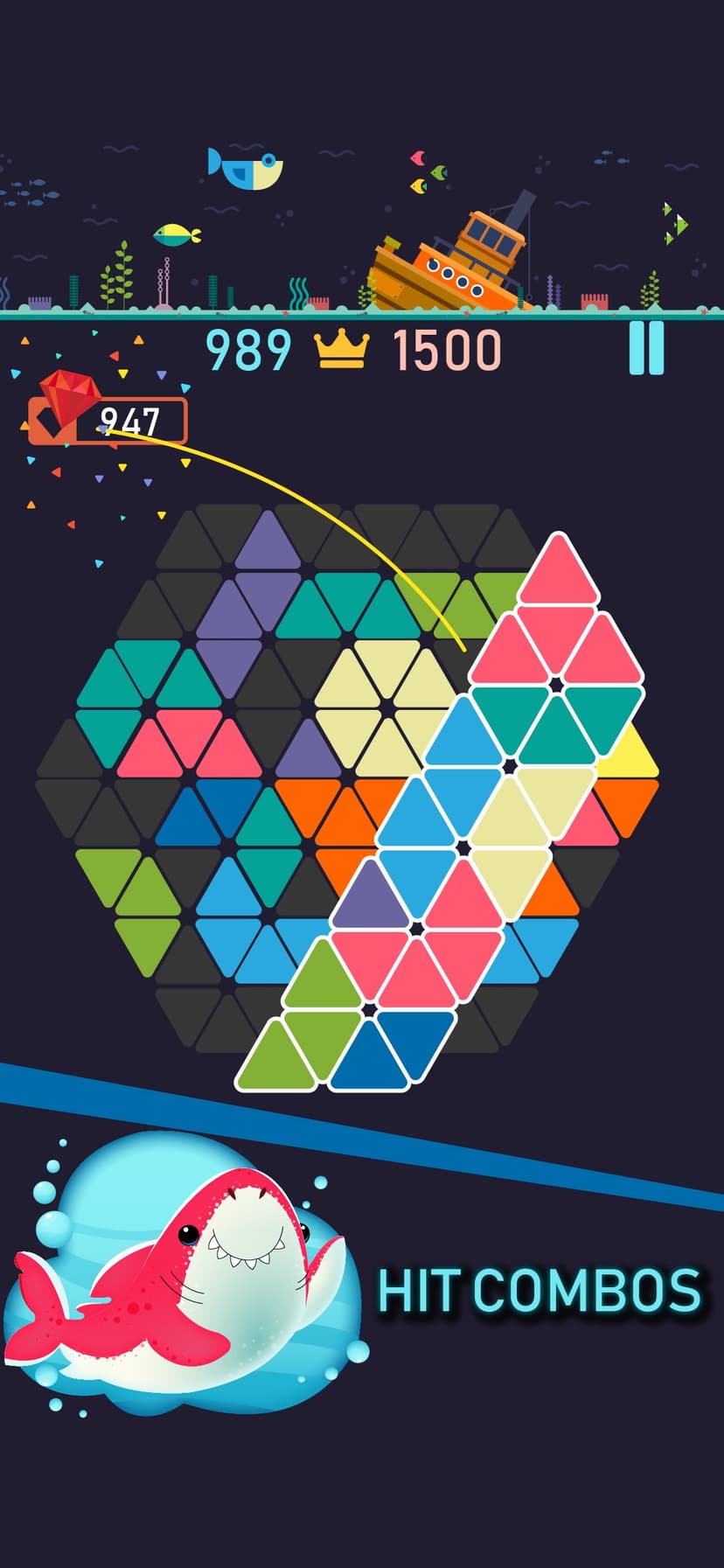 Trigon : Triangle Block Puzzle screenshot 2 - screenshot