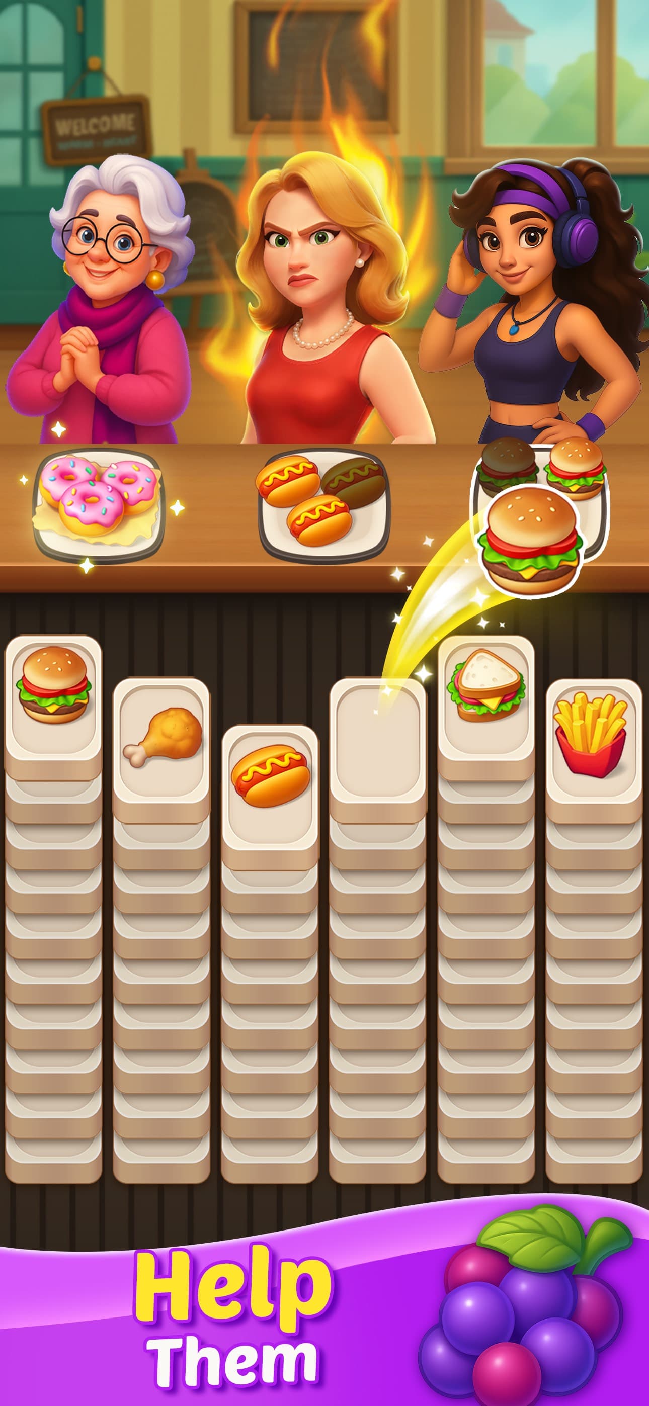 Food Sort: Puzzle Game screenshot 1 - screenshot