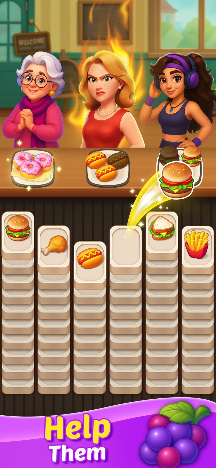 Food Sort: Puzzle Game screenshot 1 - screenshot