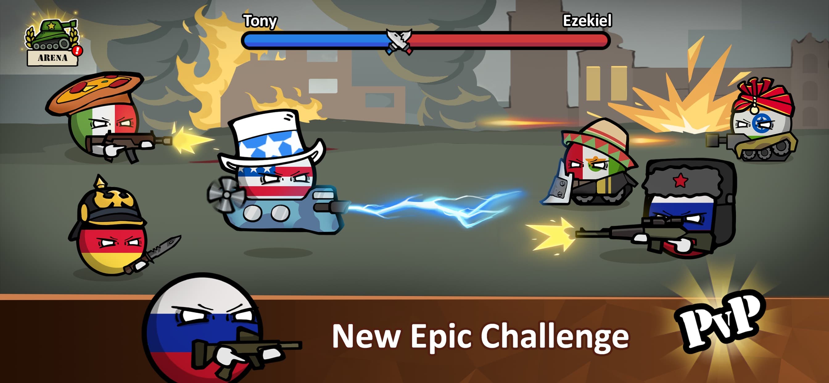 Countryballs - Zombie Attack screenshot 1 - screenshot