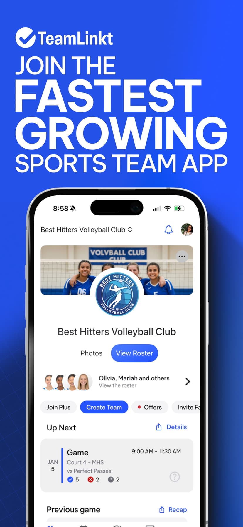 TeamLinkt - Sports Team App screenshot 1 - screenshot