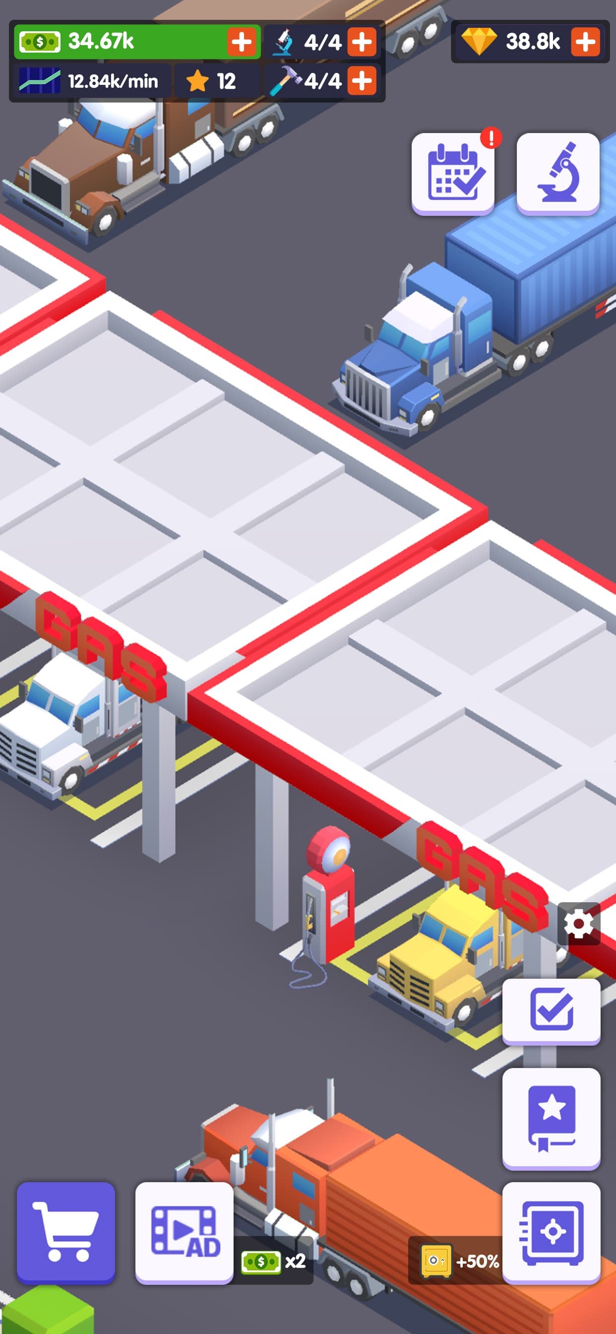 Truck Stop Tycoon-idle game screenshot 3 - screenshot