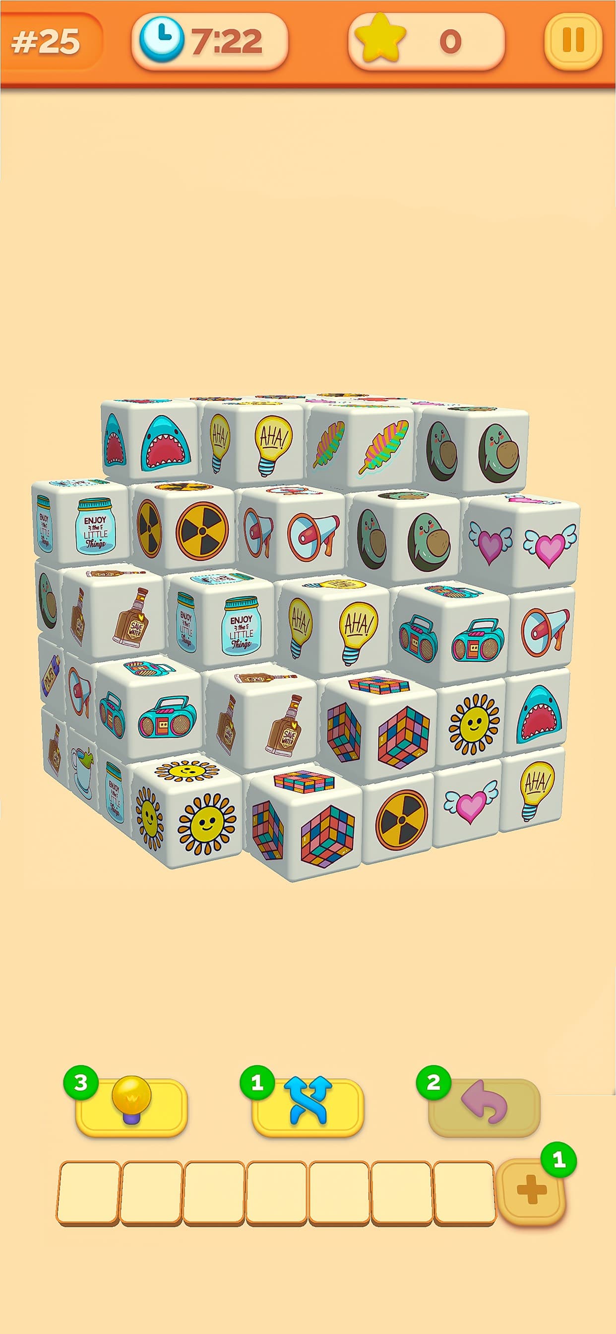 Cube Match 3D Tile Matching screenshot 1 - screenshot