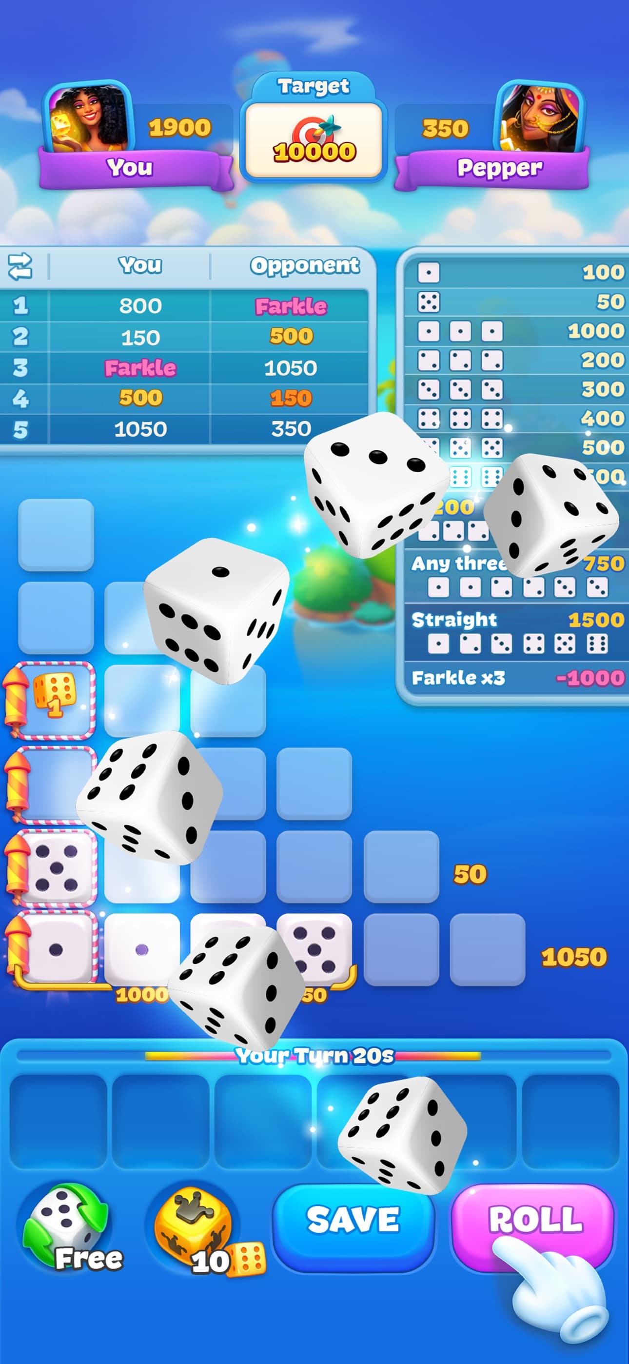 Farkle Online: PVP Board Game screenshot 1 - screenshot