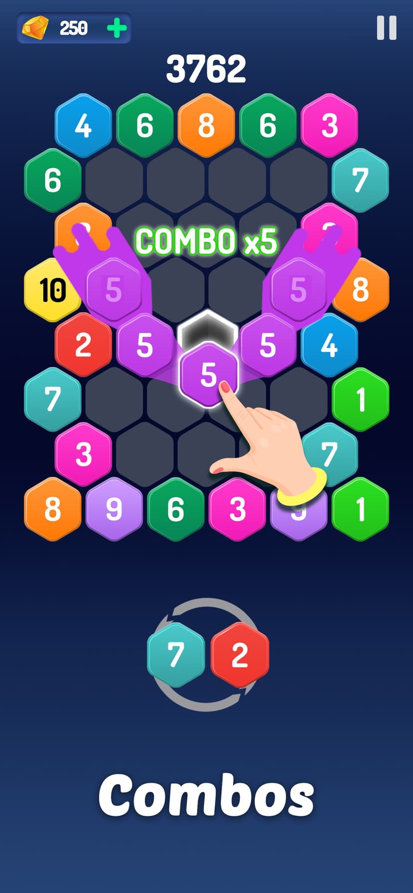 Merge Hexa™ Number Puzzle Game screenshot 3 - screenshot