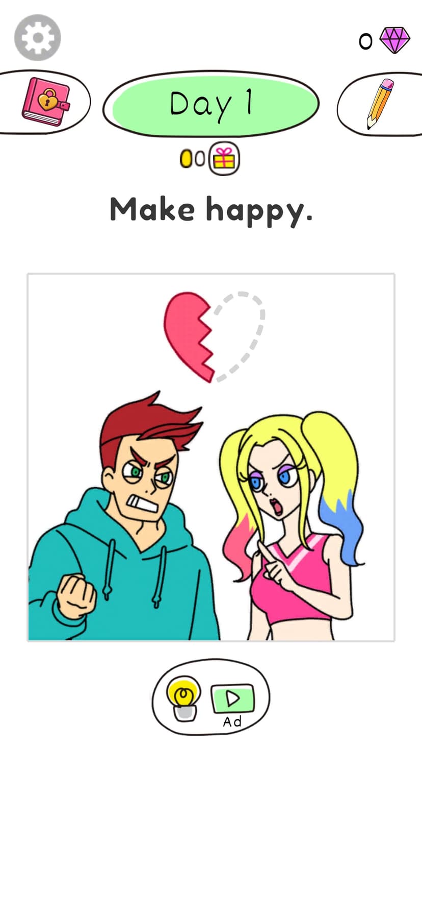 Draw Happy Queen - Smile Game screenshot 2 - screenshot