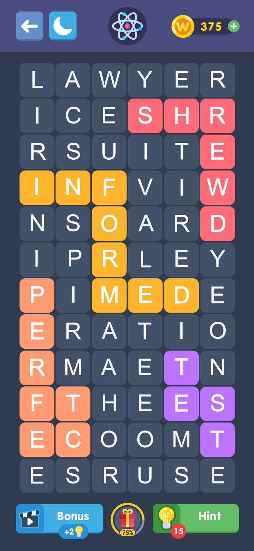 Fillwords: Word Search Puzzle screenshot 2 - screenshot