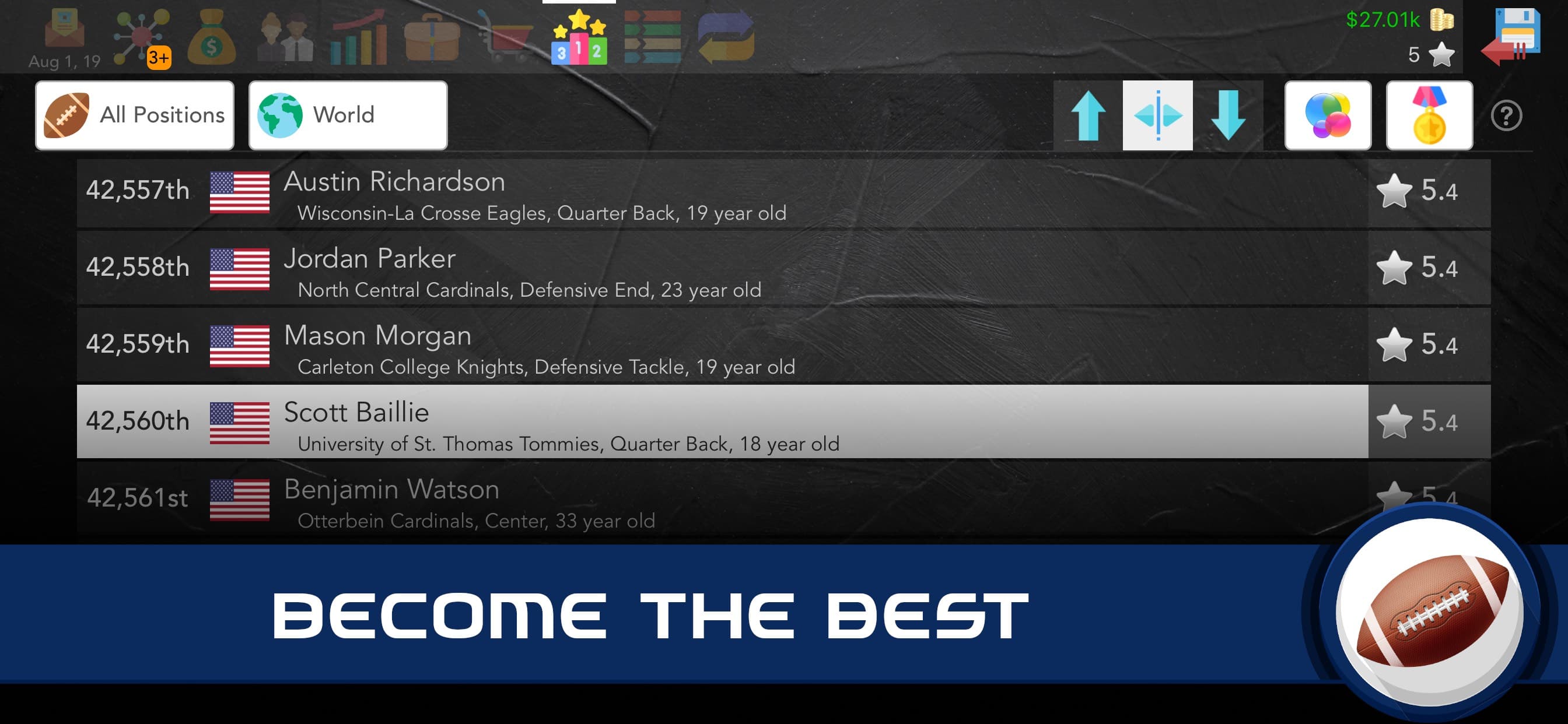 Football Superstar: US Edition screenshot 10 - screenshot
