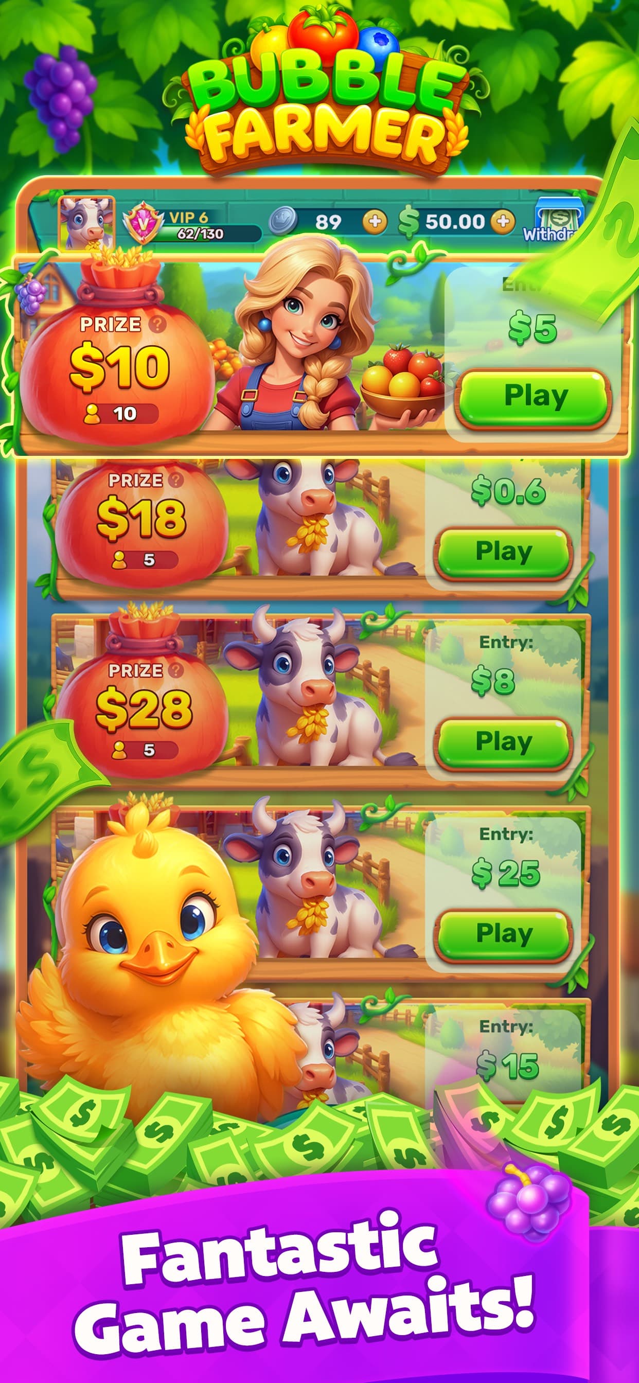 Bubble Farmer: Win Real Cash screenshot 1 - screenshot