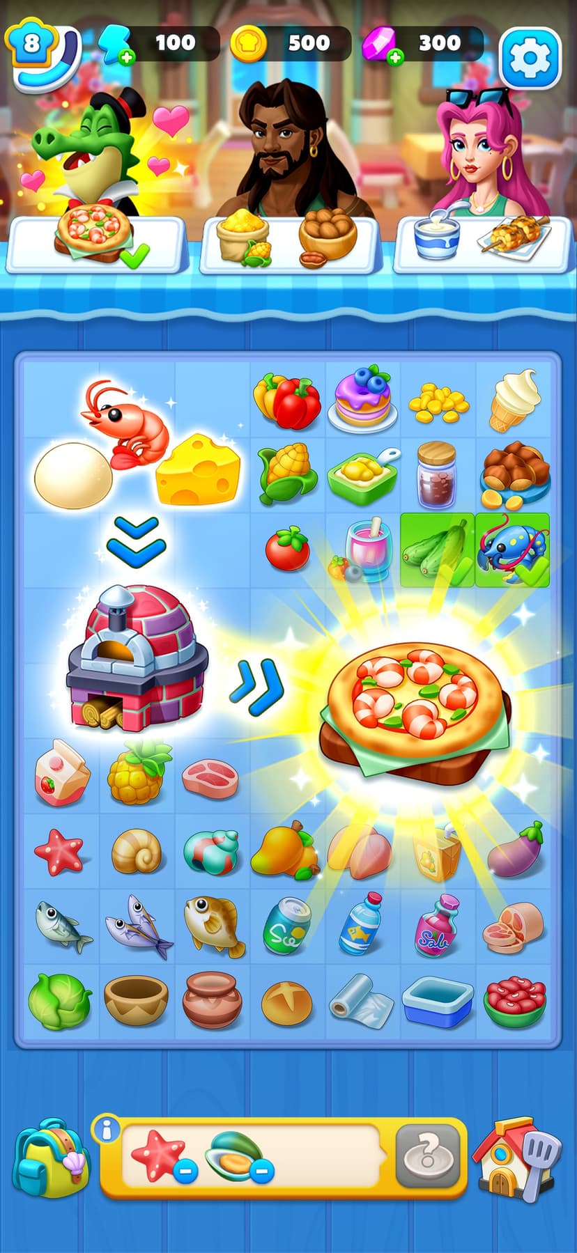 Merge Ocean - Cooking & Decor screenshot 1 - screenshot