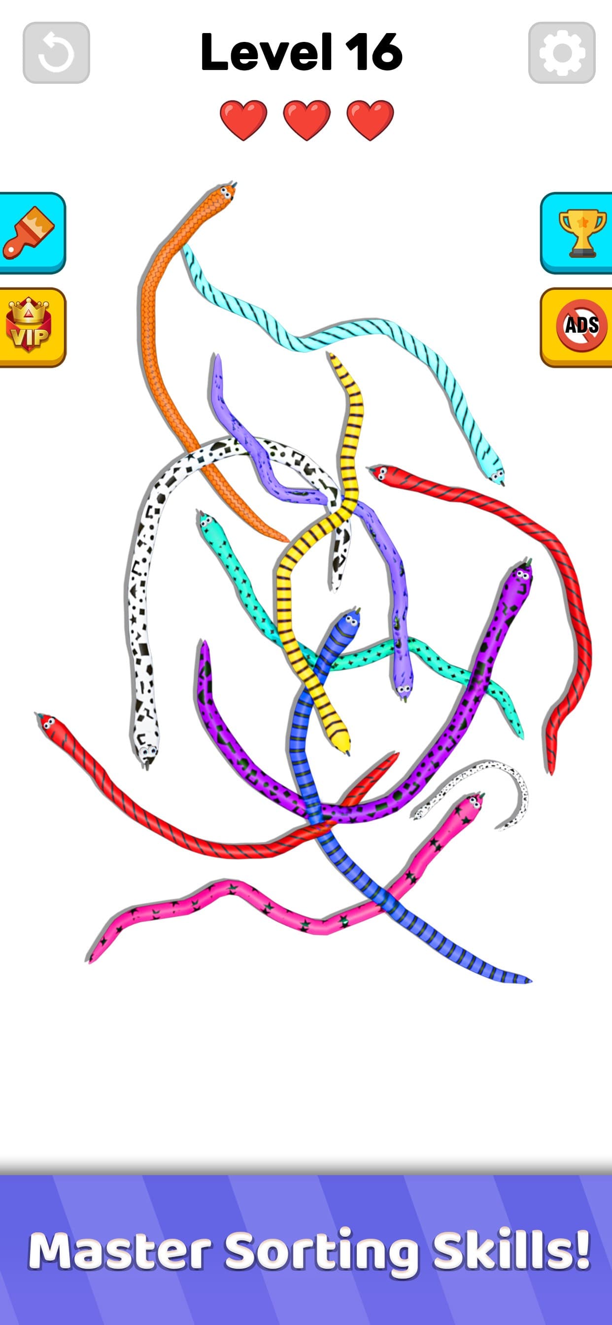 Twisted Snakes: Sorting Game screenshot 2 - screenshot