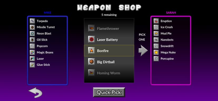 Pocket Tanks Deluxe screenshot 4 - screenshot