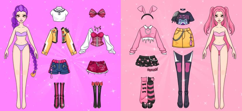 Magic paper dolls games DIY screenshot 1 - screenshot
