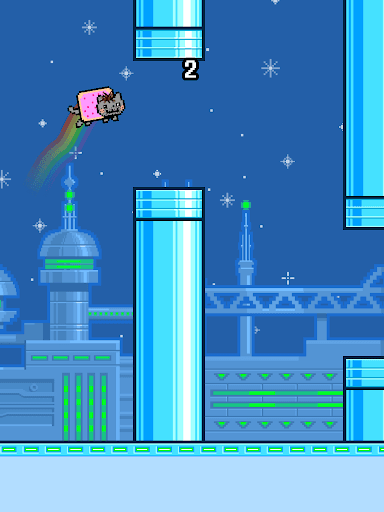 Flappy Nyan: flying cat wings screenshot 14 - screenshot
