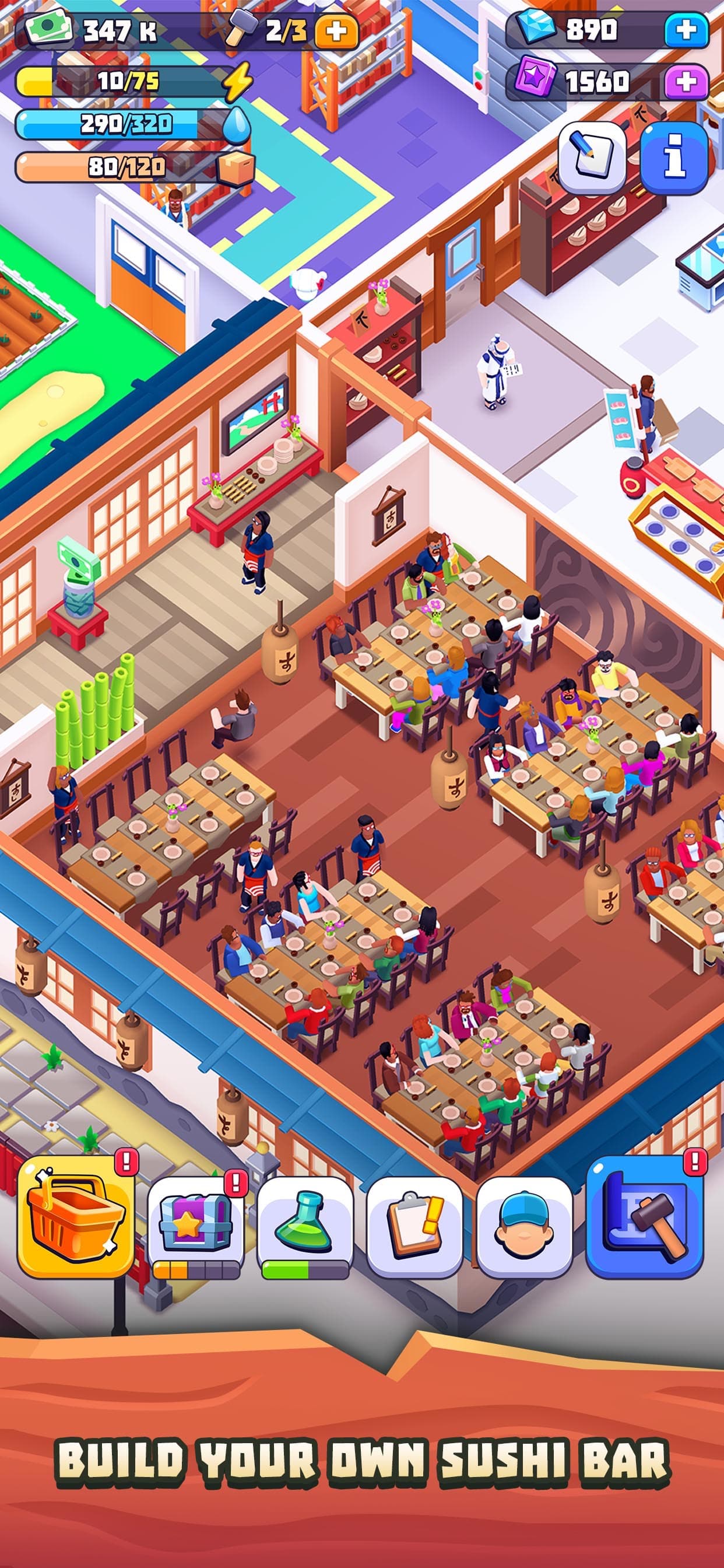 Sushi Empire Tycoon—Idle Game screenshot 1 - screenshot