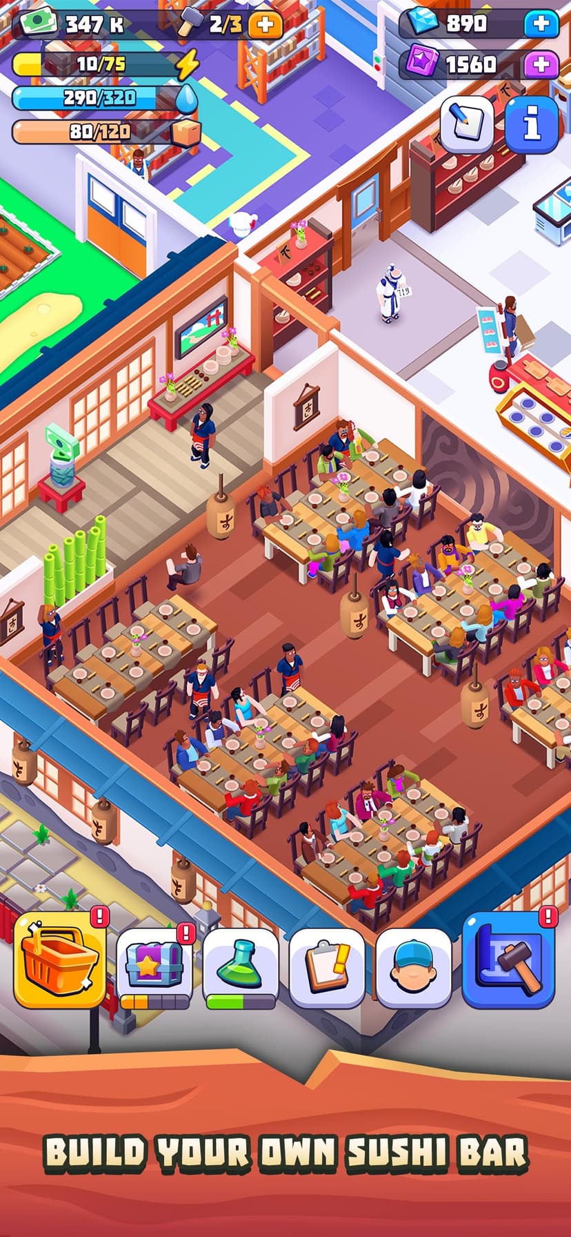 Sushi Empire Tycoon—Idle Game screenshot 1 - screenshot