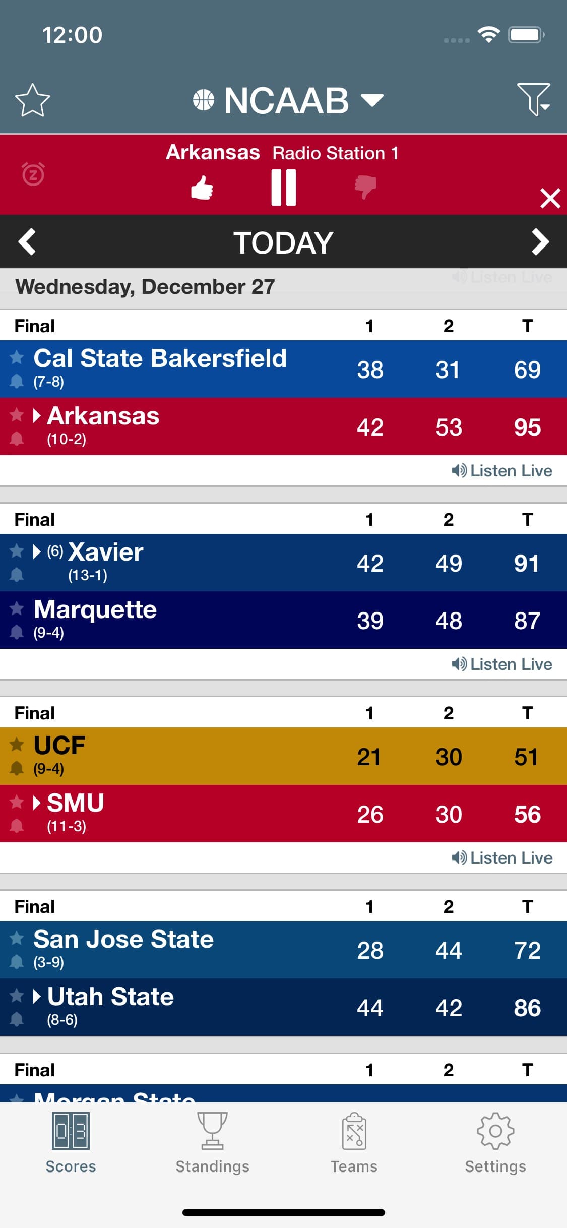 College Basketball Live Radio screenshot 1 - screenshot