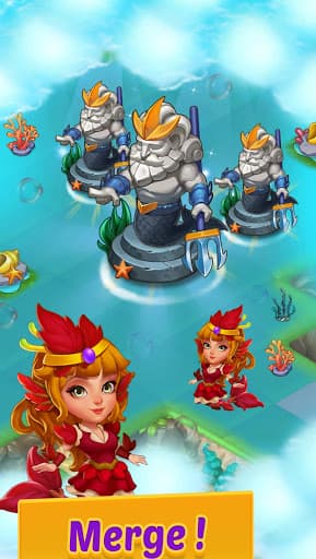 Merge Mermaids-magic puzzles screenshot 1 - screenshot