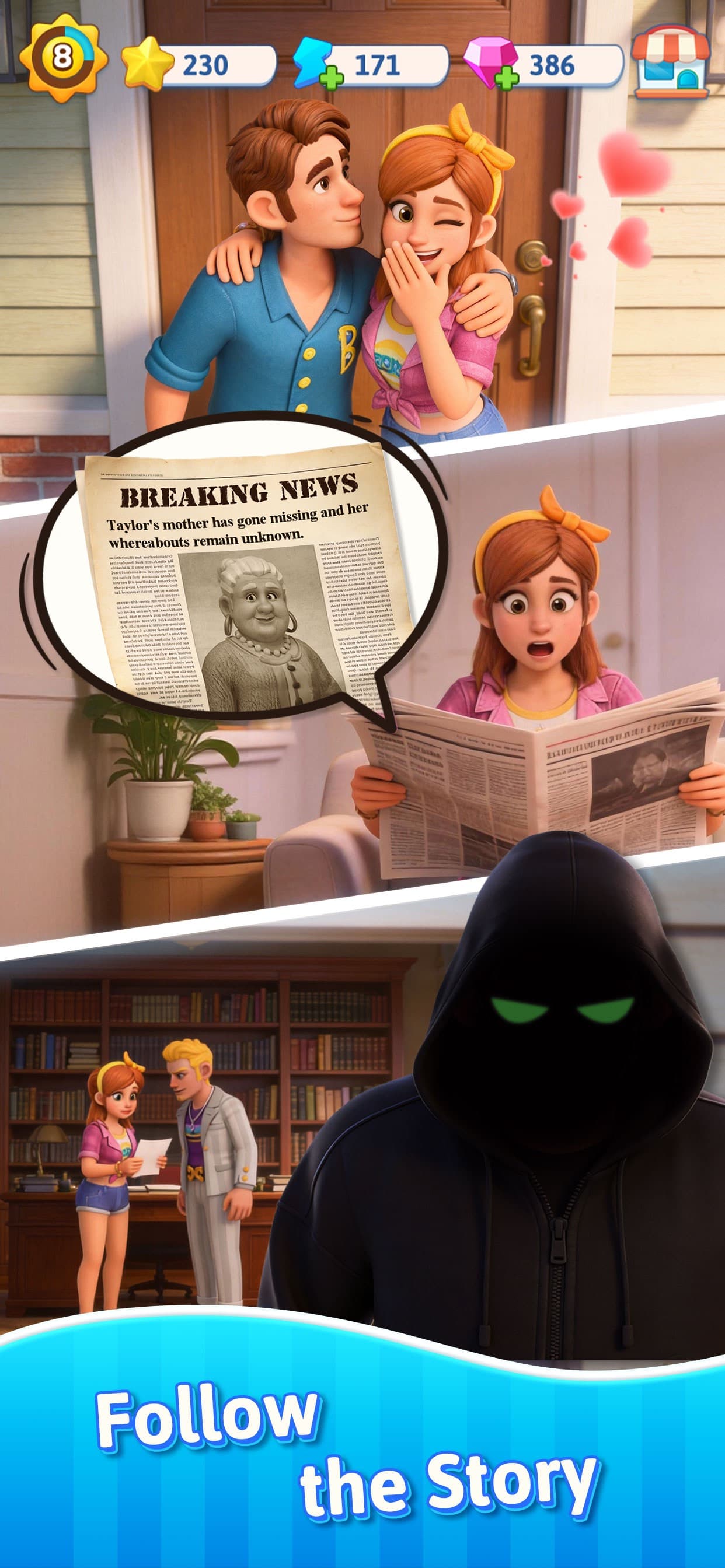 Taylor's Secret: Merge Story screenshot 1 - screenshot
