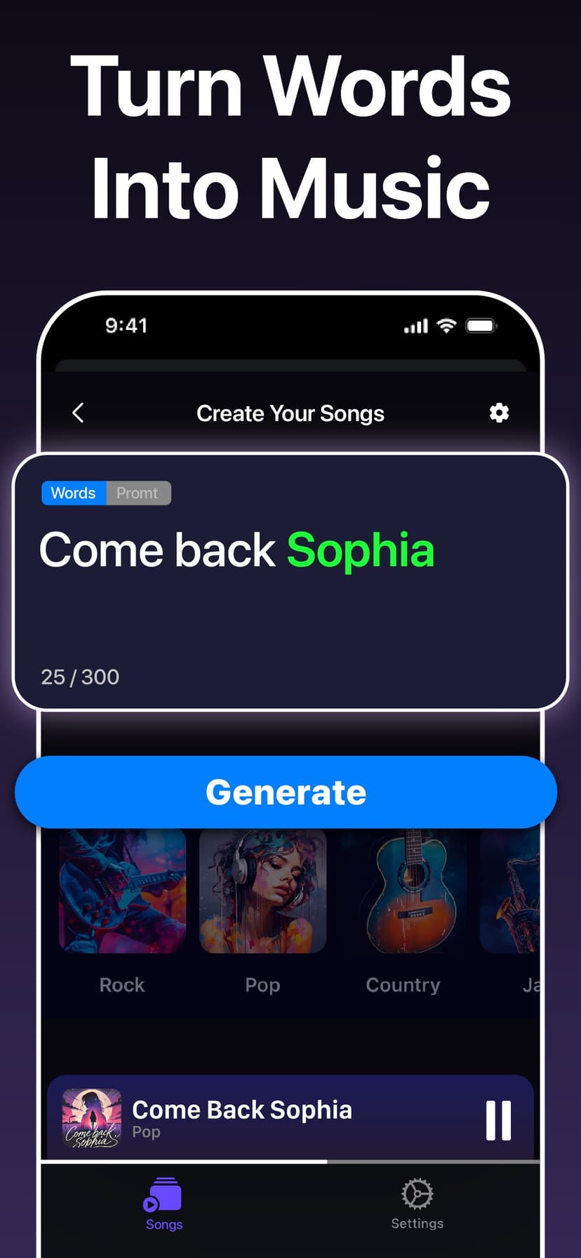 AI Song Generator : Vibe screenshot 1 - screenshot