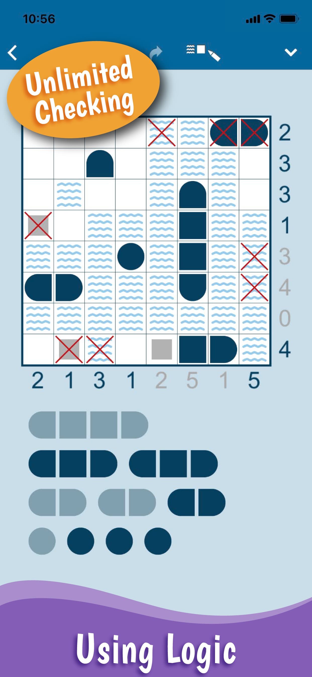 SeaBattle: Warships Puzzle screenshot 2 - screenshot