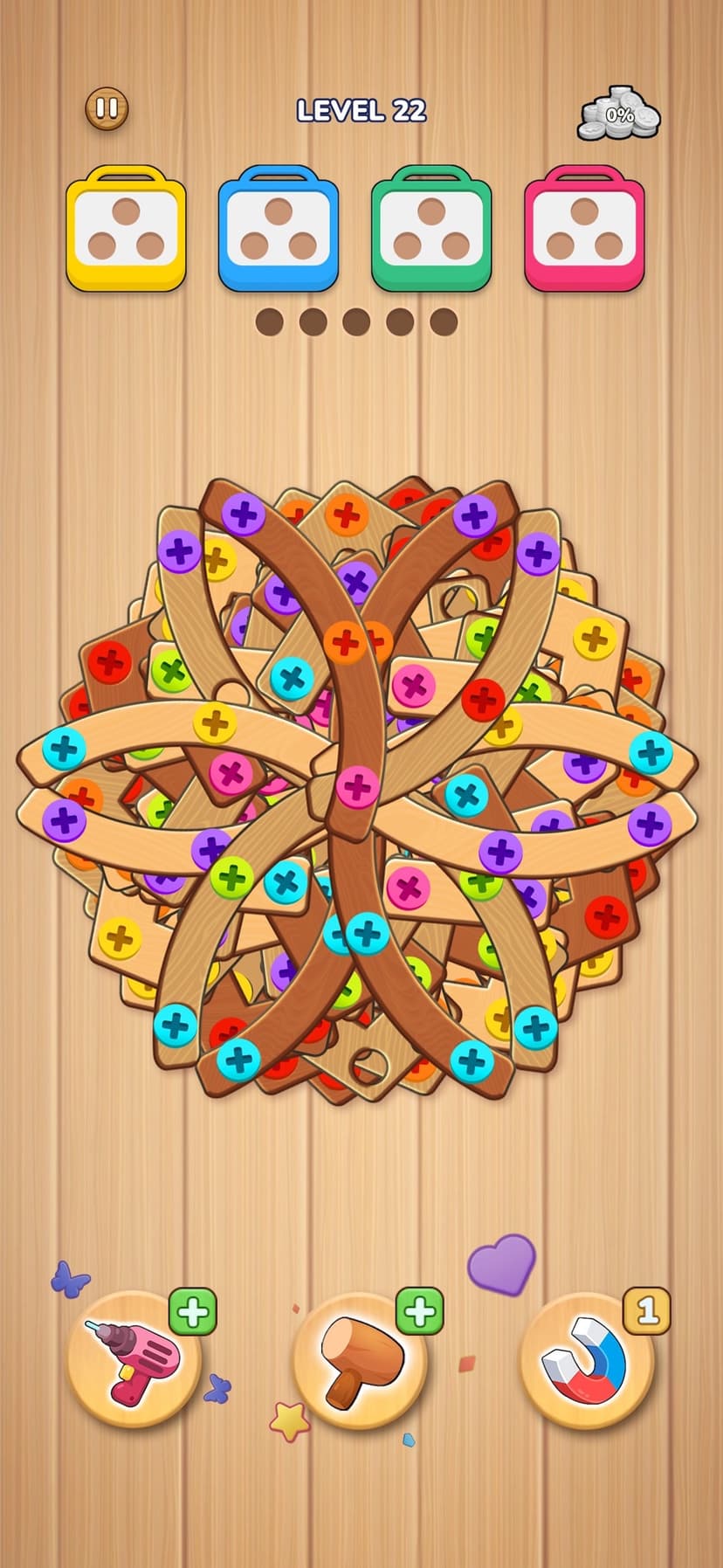 Woodle Screw™ Pin Nuts & Bolts screenshot 1 - screenshot