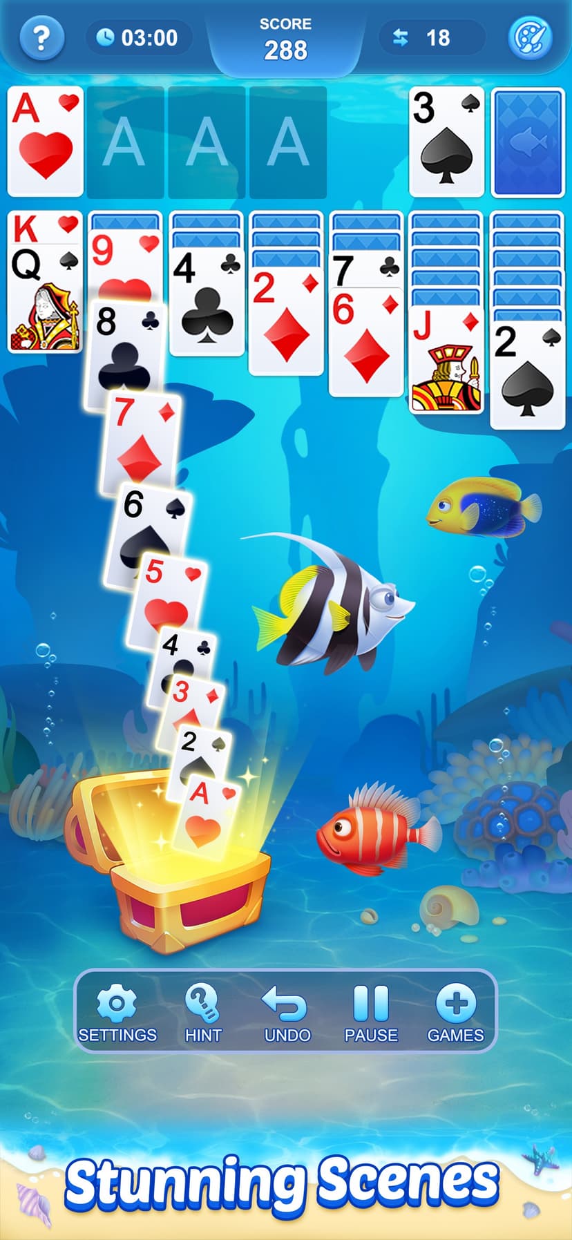 Solitaire 3D Fish screenshot 1 - screenshot
