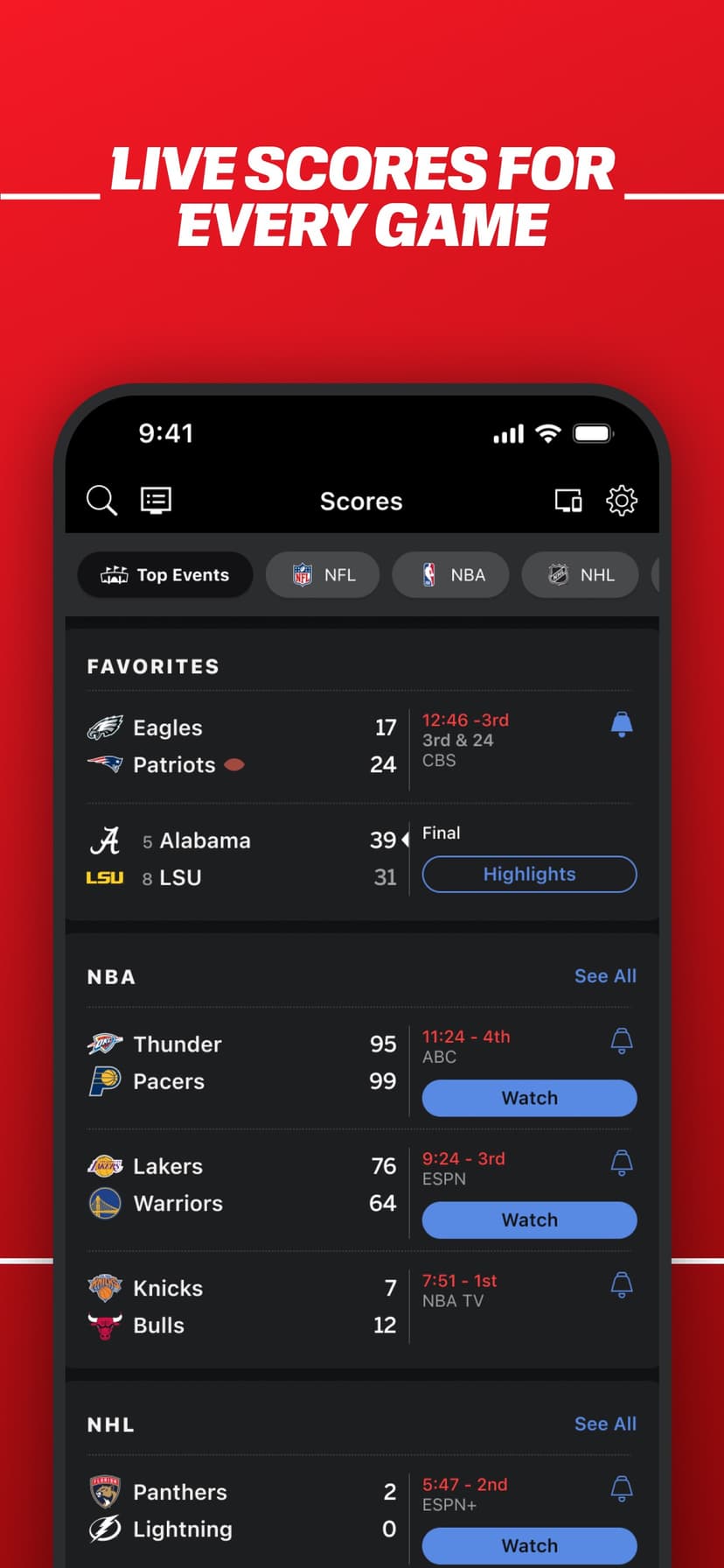ESPN: Live Sports & Scores screenshot 8 - screenshot