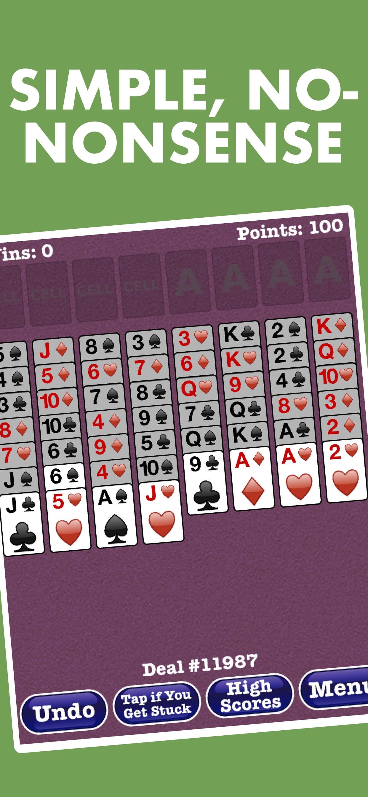 Totally FreeCell Solitaire! screenshot 1 - screenshot