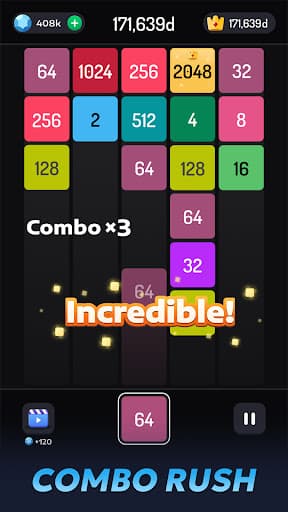 2048 Merge Games - M2 Blocks screenshot 2 - screenshot
