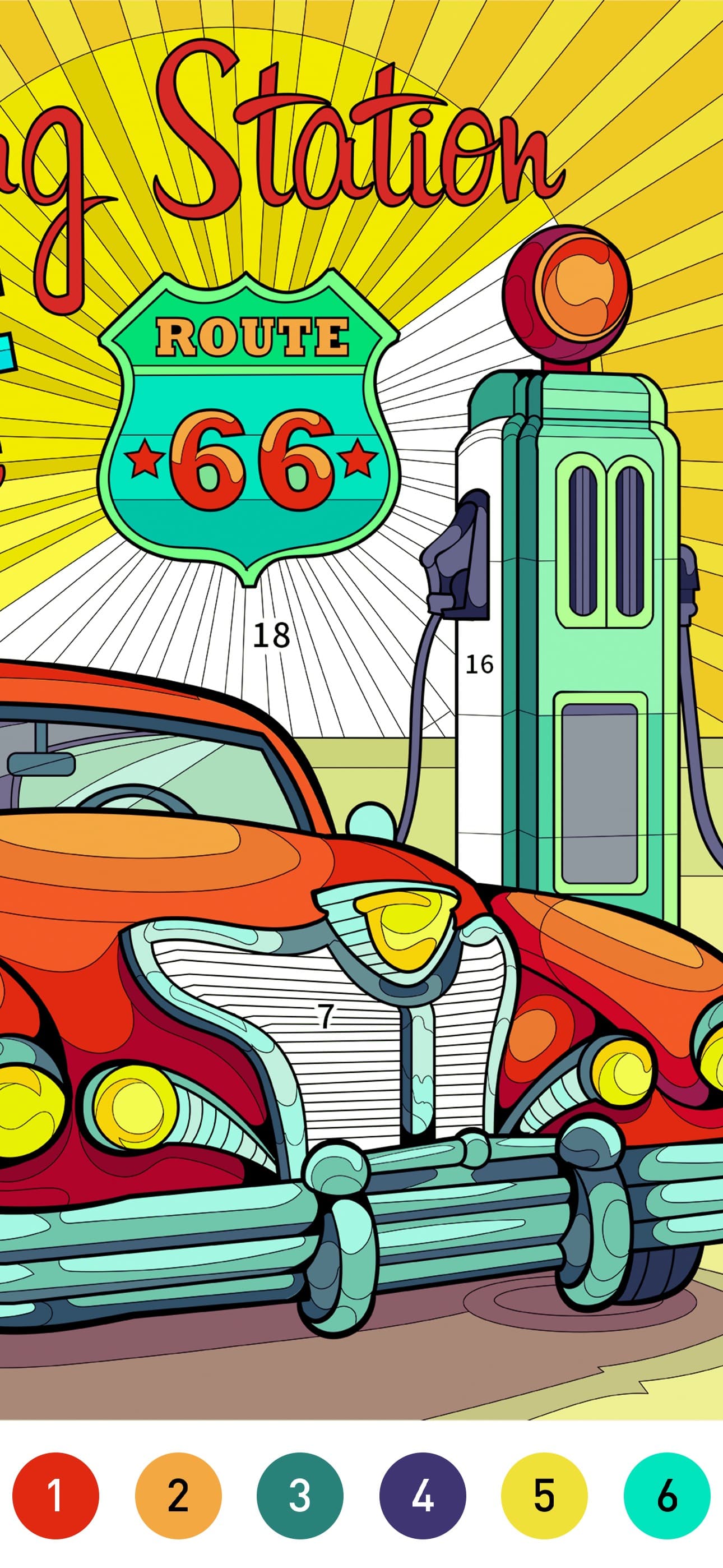 Nostalgia Color by number game screenshot 3 - screenshot