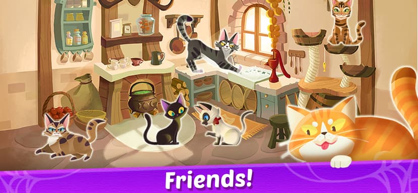 Witch & Cats – Cute Match 3 screenshot 4 - screenshot