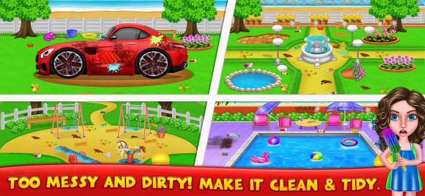 Messy House Cleaning Games screenshot 8 - screenshot