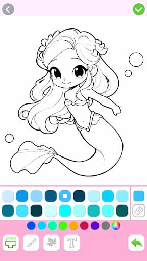 Mermaid Coloring:Mermaid games screenshot 11 - screenshot