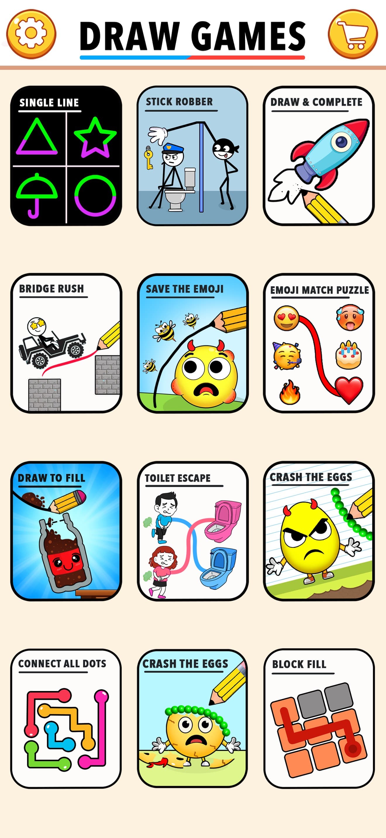 Single Line Draw: Mini Games screenshot 1 - screenshot