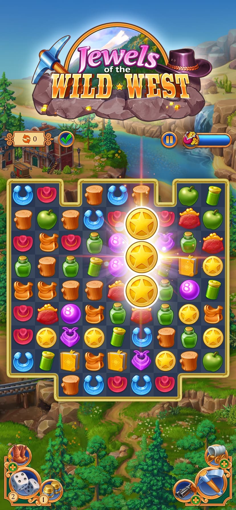 Jewels of the Wild West: Match screenshot 1 - screenshot