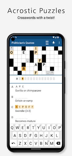 Acrostic Crossword Puzzles screenshot 1 - screenshot