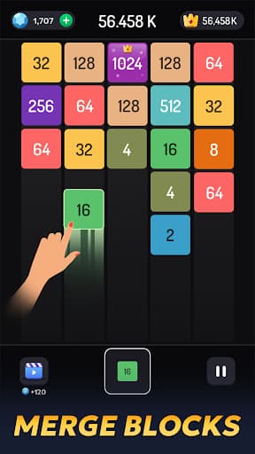 2048 Merge Games - M2 Blocks screenshot 1 - screenshot