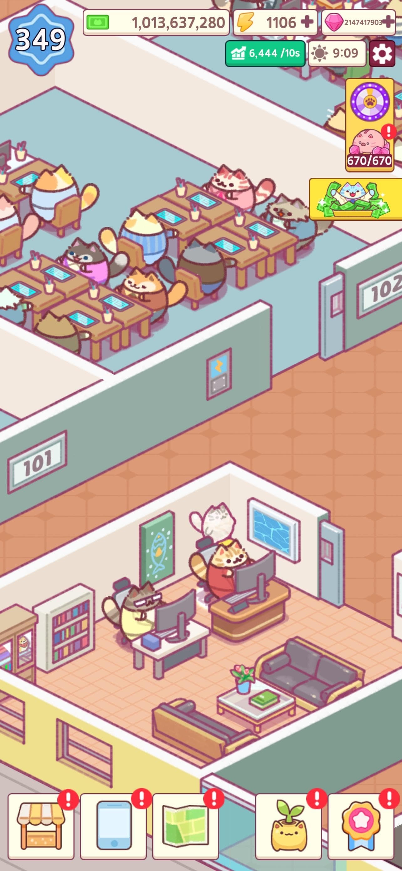 Office Cat: Idle Tycoon Games screenshot 5 - screenshot