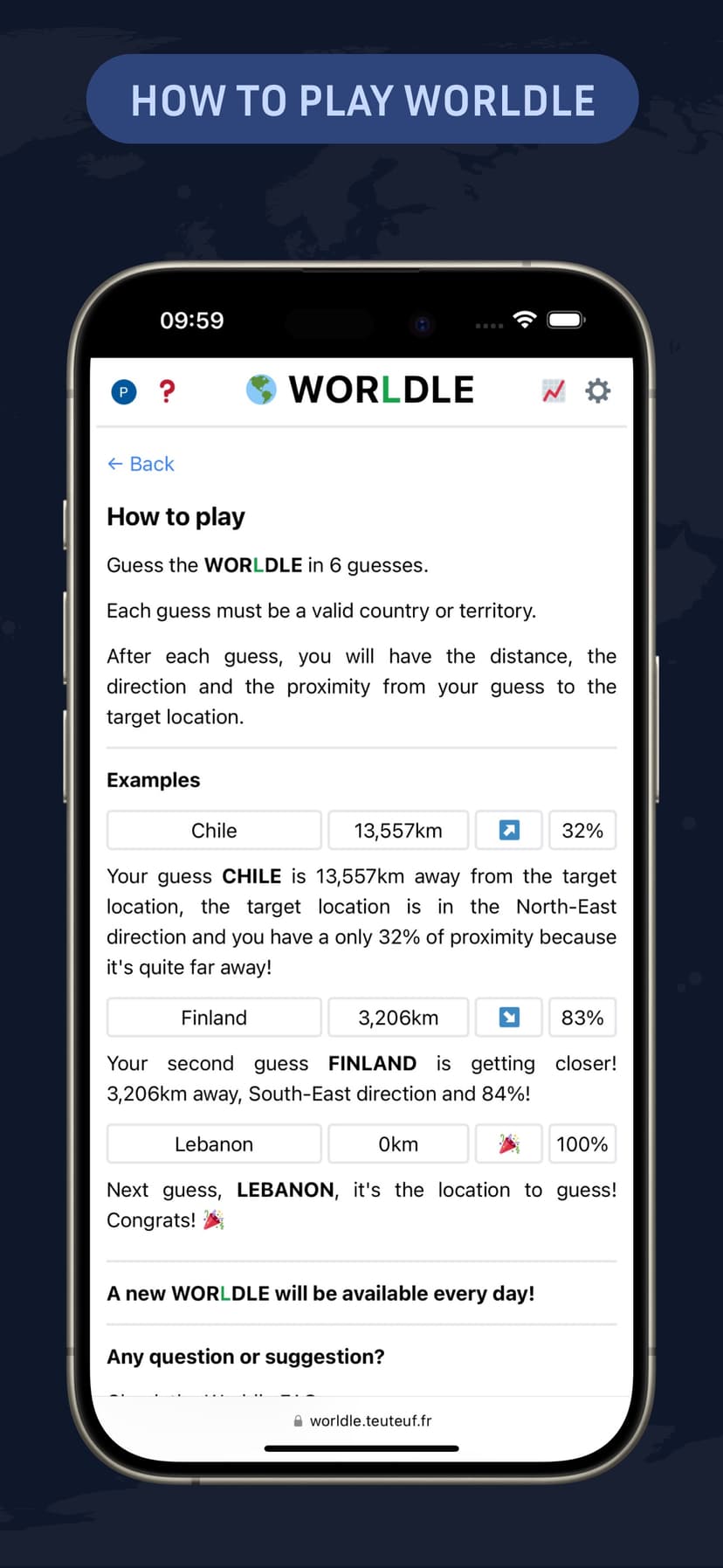Worldle - Guess The Country! screenshot 7 - screenshot