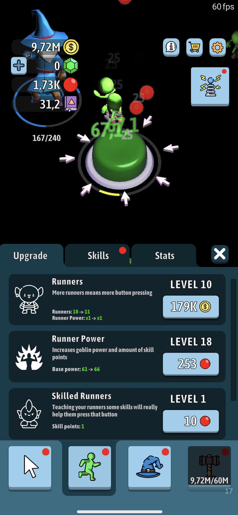 Green button: Idle clicker screenshot 8 - screenshot