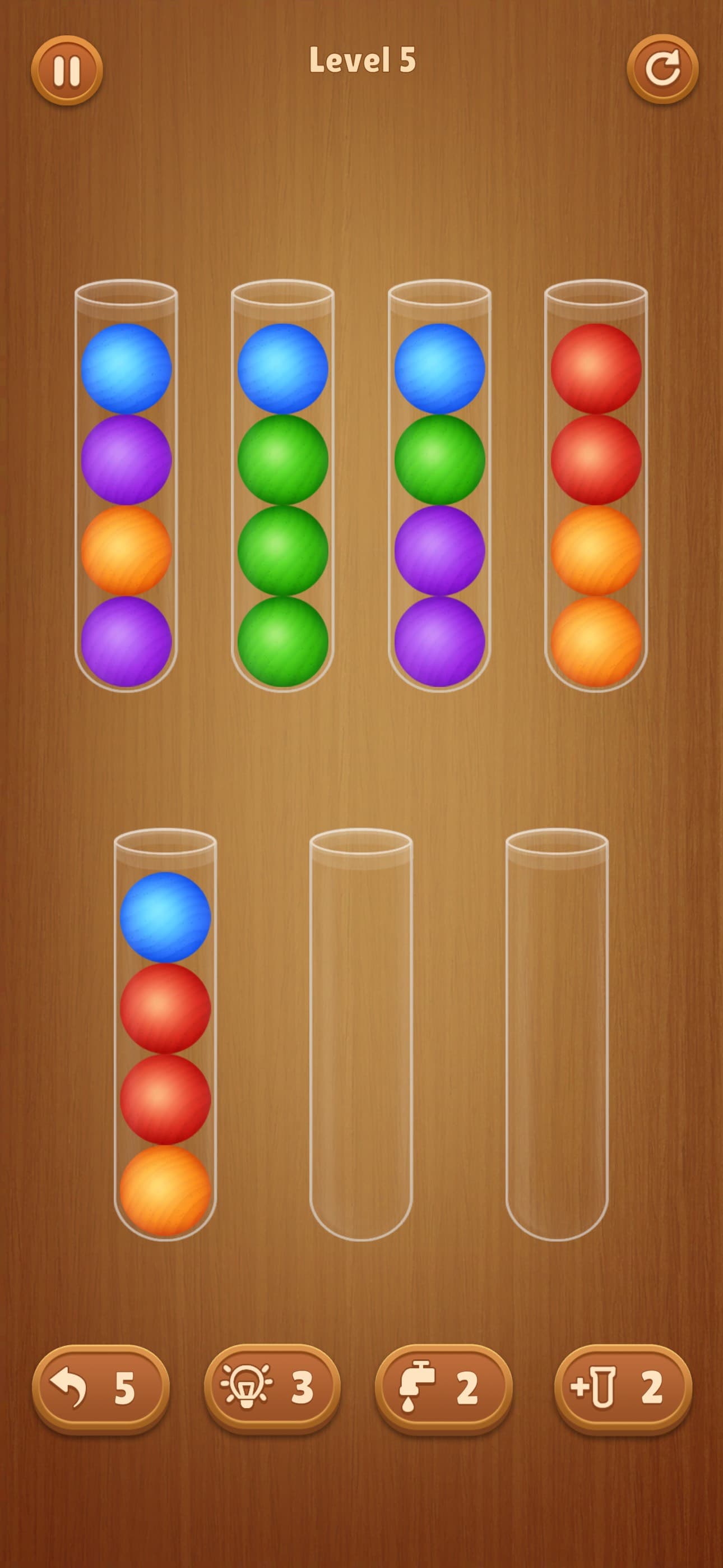 Color Ball Sort Wooden Puzzle screenshot 2 - screenshot