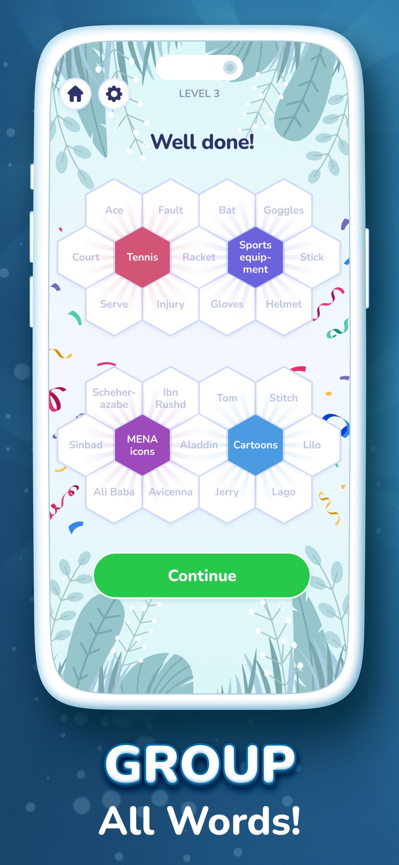 Hexa Words: Match Associations screenshot 2 - screenshot
