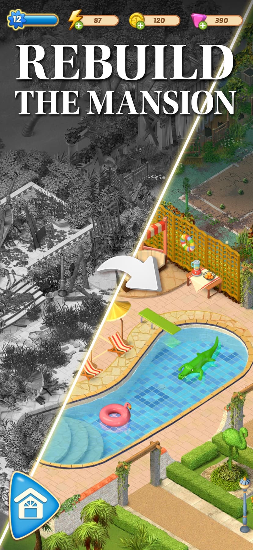 Merge Mansion: Puzzles & Story screenshot 4 - screenshot