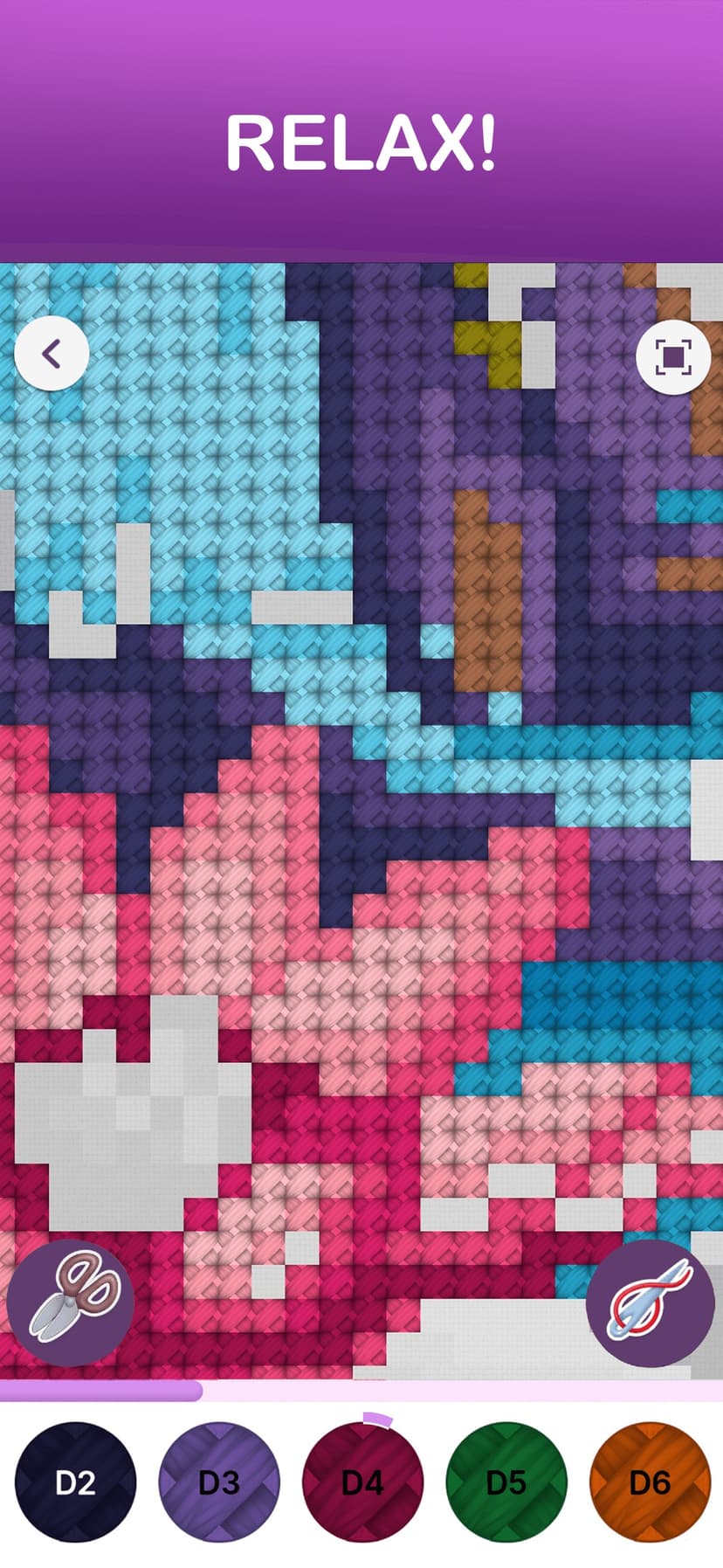 Cross Stitch: Pixel puzzle art screenshot 3 - screenshot